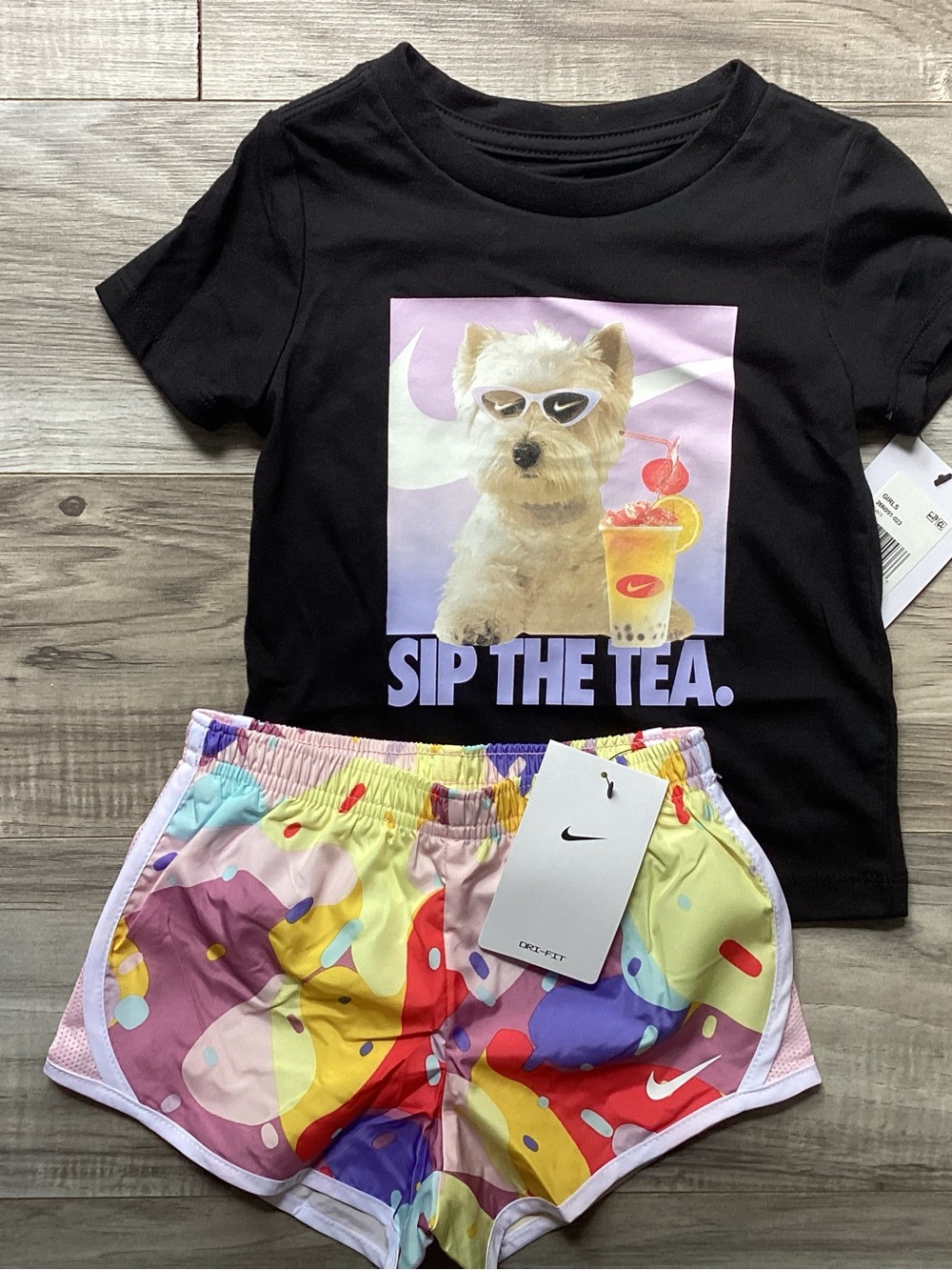 Nike toddler girl Tee & Shorts outfit size 3T(NWT) ~PRICE IS FIRM, NO OFFERS~